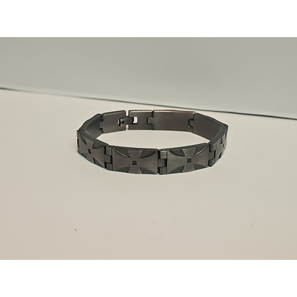 Stainless Steel Brushed Bracelet Mens Wrist Bracelets 8.5 Inches